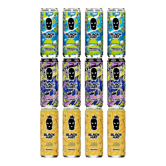 Black Hat Drink | Pack 12 latas Mix (incluye gorra gratis)
